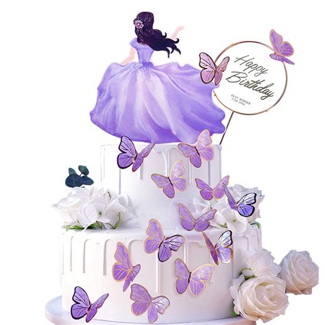 purple cake toppers